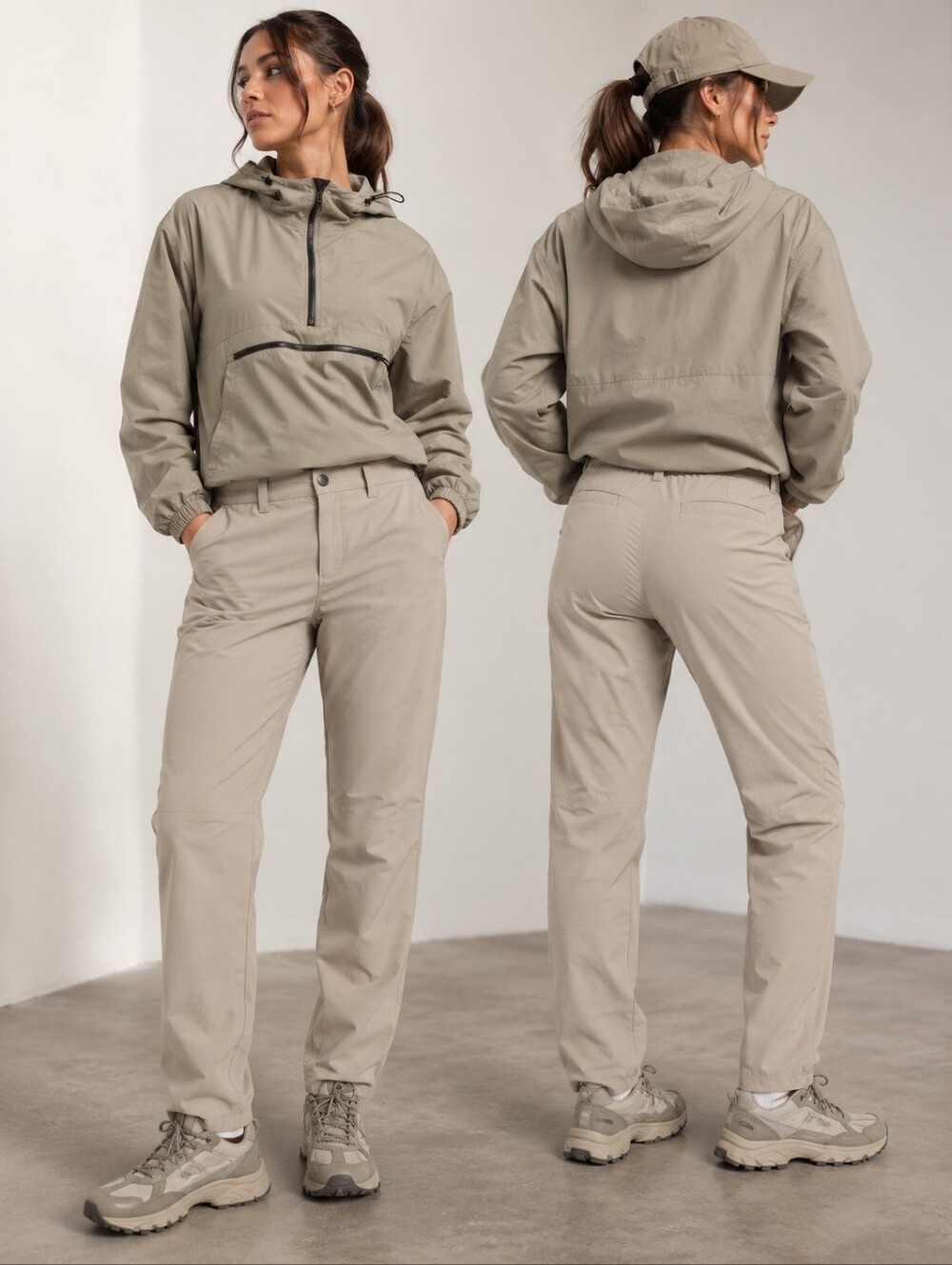 CRZ Yoga 36W x 28L Khaki Performance Pants | Lightweight Stretch Travel Golf Hik